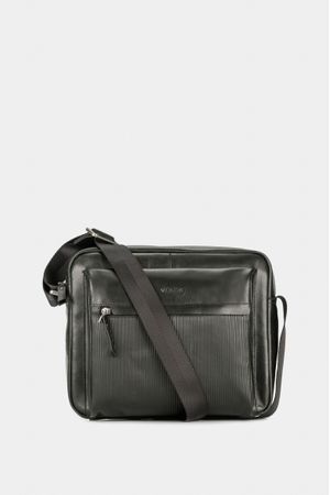 Morral mapple de cuero para hombre efecto envejecido