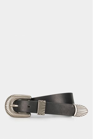 Cinturón unifaz calafate de cuero para mujer diseño boho