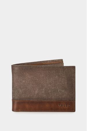 Billetera ópalo de cuero para hombre efecto textil