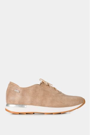 Zapatos cordón de cuero para mujer suela deportiva
