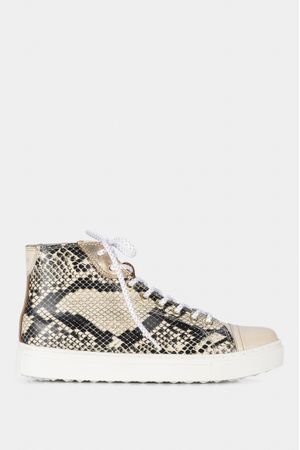 Zapatillas aventurina de cuero para mujer animal print
