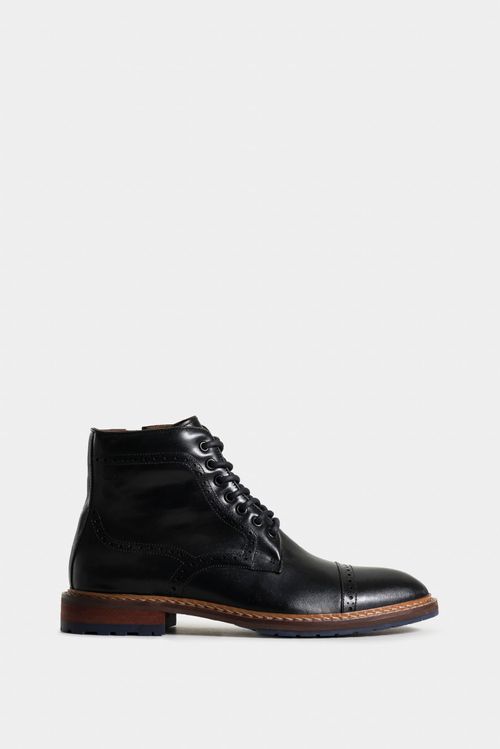 Botas estepa de cuero liso para hombre detalle artesanal chiripiado