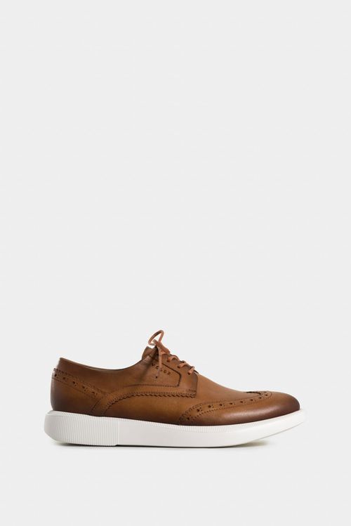 Zapatos cordón village 2 de cuero para hombre silueta casual