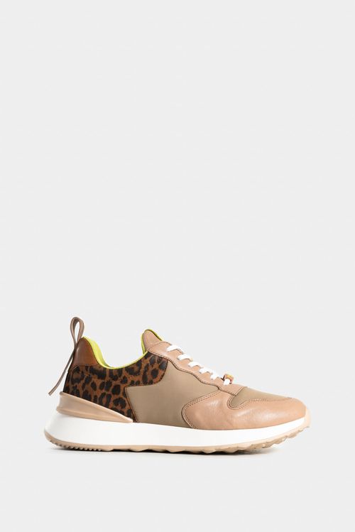 Zapatillas mercurio 2.0 de cuero gamuza para mujer textura animal