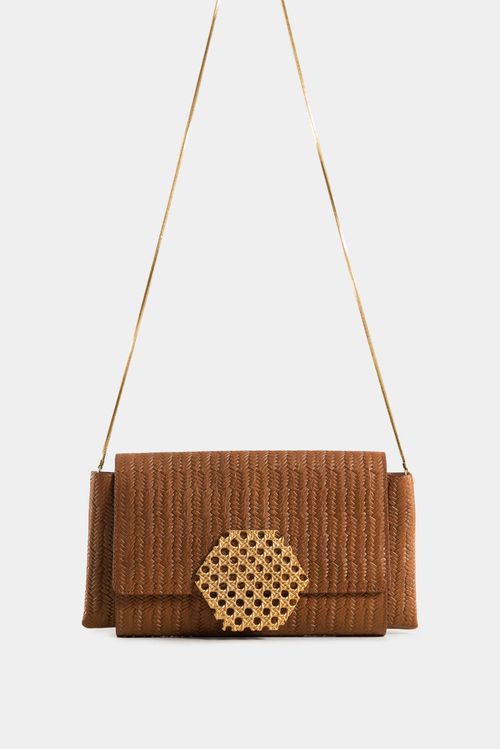Clutch colmena de cuero para mujer Lafaurie