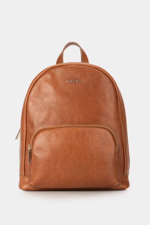 Mochila berlín de cuero para mujer bolsillo frontal