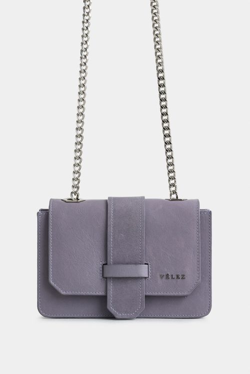 Morral garniel de cuero para mujer ojalete hexagonal