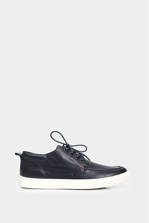 Botas casual replay de cuero para hombre liso